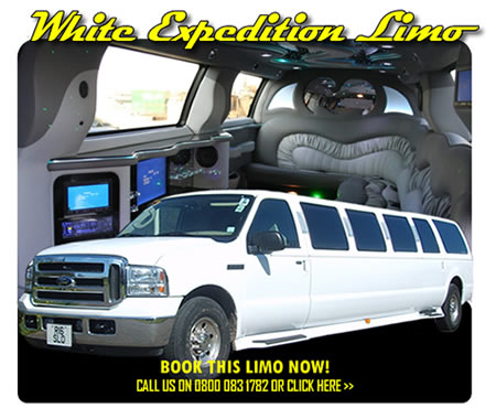 White Excursion 4x4 Limo